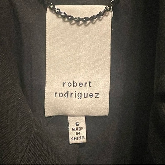 Robert Rodriguez Double Breasted Ponte Black Moto Jacket Size 6 - Picture 11 of 11